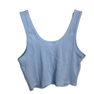 No Boundaries Ribbed Snap Front Crop Tank Juniors L